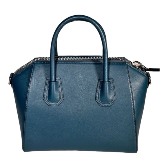 Givenchy Small Antigona Leather Satchel Oil Blue Bag New Authentic - Picture 5 of 13